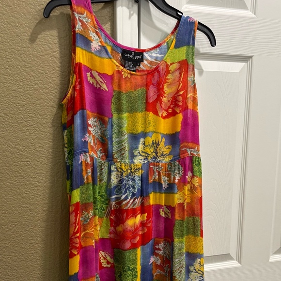 Carole Little Red Orange Graphic Short Sleeve T-Shirt and dress size M - Picture 5 of 7